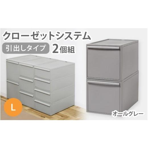 ふるさと納税 雑貨・日用品 奈良県 葛城市 クローゼットシステム 引出しタイプL 2個組 CS-D3 2P (5色からお好きなカラーが選べる) / オールグレー 収納 ラ…