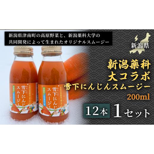 ふるさと納税 果汁飲料 にんじん 新潟県 津南町 甘みたっぷりスムージー 新潟薬科大コラボ 雪下にんじんスムージー 200ml(12本1箱) 1セット 産地直送 自然…