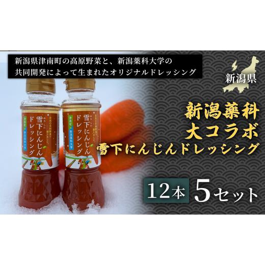 ふるさと納税 調味料・油 ドレッシング 新潟県 津南町 野菜の旨みそのまま 新潟薬科大コラボ 雪下にんじんドレッシング12本セット 5セット 産地直送 特産食品…