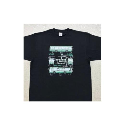 ふるさと納税 服 大阪府 太子町 金剛バス レガシーTシャツ XLサイズ(ブラック) 1688648