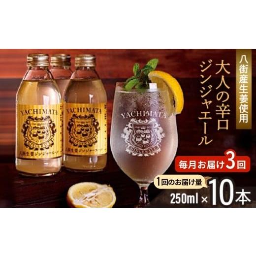 ふるさと納税 炭酸飲料 千葉県 八街市 毎月お届け3回 八街生姜ジンジャーエール ( 250ml × 10本 × 3回 ) ジンジャーエール 生姜 八街 定期便 ジュース ジ…