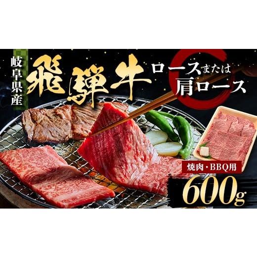 ふるさと納税 牛肉 ロース 岐阜県 坂祝町 飛騨牛 焼肉用 ロース又はカタロース 600g 牛肉 ブランド牛 国産 BBQ F6M-313