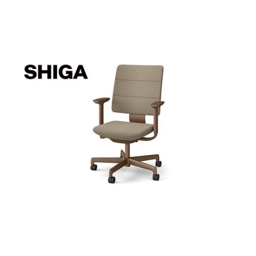 ふるさと納税 家具 滋賀県 近江八幡市 イトーキ SHIGA シガ 昇降脚 背トリプル ベースカラー:チェストナットブラウン / 座面カラー:サンドベージュ(KJ-517SE…