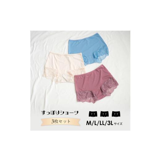 ふるさと納税 雑貨・日用品 大阪府 河内長野市 サイズL:すっぽりショーツ 3枚セット 補正下着 お腹 引き締め 下着 大きいサイズ ショーツ 響かない レディー…