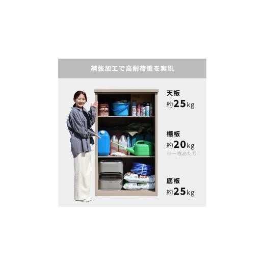 ふるさと納税 雑貨・日用品 兵庫県 小野市 鍵付き スチール 収納庫 縦仕切りタイプ DEBARA(デバラ) ブラック／ウッドブラウン 物置 物置き 倉庫 屋外 収納 中…_7