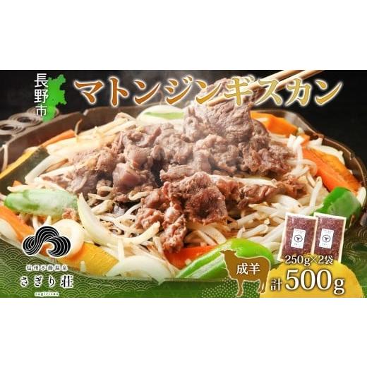 ふるさと納税 肉 長野県 長野市 さぎり荘謹製 マトン ジンギスカン 250g×2袋 計500g 不動温泉 信州新町 長野県