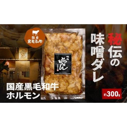 ふるさと納税 牛肉 ホルモン 大阪府 岸和田市 秘伝の味噌ダレ国産黒毛和牛ホルモン約300g | 牛肉 和牛 焼肉 BBQ バーベキュー アウトドア 料理 国産 No.5385-1…