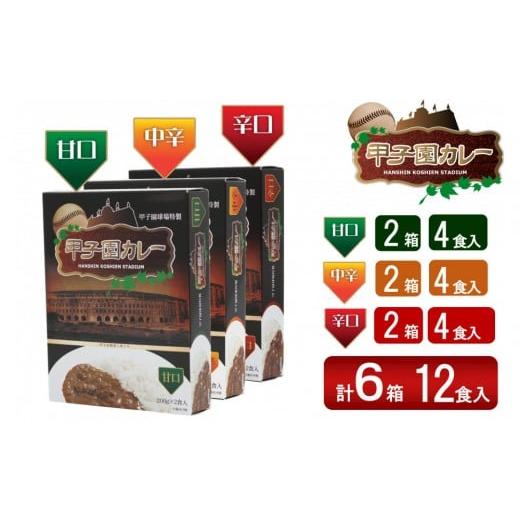 ふるさと納税 加工品等 レトルト 兵庫県 西宮市 甲子園カレー 甘口・中辛・辛口 ×2箱4食入 計6箱セット12食入