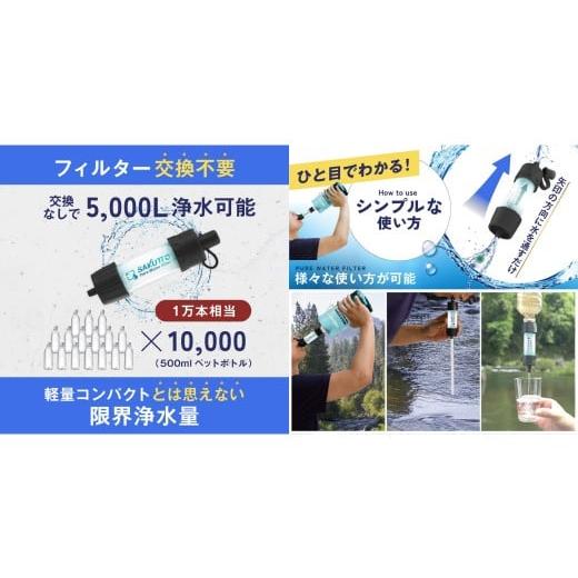ふるさと納税 防災グッズ 福岡県 北九州市  2個口 SAKUTTO 携帯浄水器 100個セット 防災グッズ 日本正規品 浄水器 災害対策 防災 アウトドア 福岡県 北九州市_6