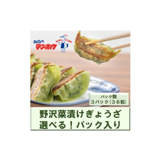 ふるさと納税 餃子 長野県 諏訪市 テンホウの野沢菜漬けぎょうざ(パック入り/冷凍生)3パック 6人前/36粒 / テンホウ てんほう ぎょうざ ギョウザ 餃子 冷…