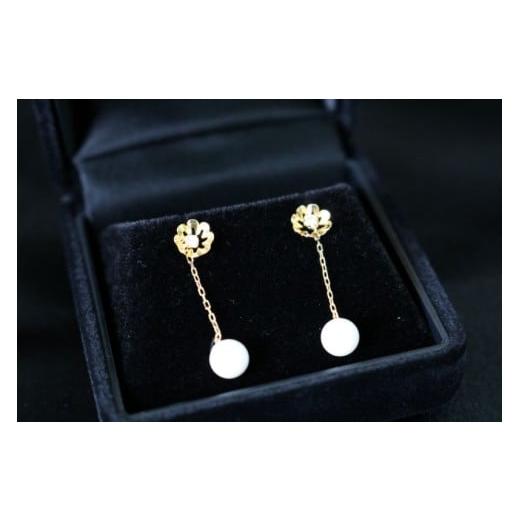 ふるさと納税 アクセサリー ピアス 高知県 室戸市 白珊瑚のぶら下がりピアス | アクセサリー ピアス ジュエリー 珊瑚 赤珊瑚 宝石 サンゴ プレゼント クリスマ…