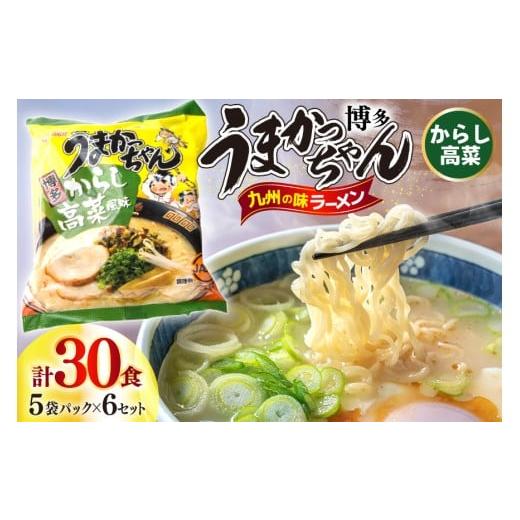 ふるさと納税 ラーメン 福岡県 宇美町 インスタントラーメン うまかっちゃん からし高菜風味 5食パック 6ケース 計 30食 地域商社ふるさぽ 福岡県 宇美町 um40…