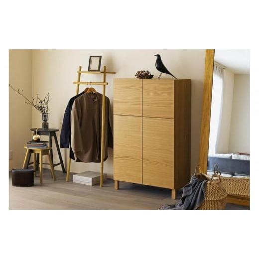 ふるさと納税 家具 キャビネット・コンソール 福岡県 大川市 開梱設置 高野木工 レッチェ 80ハイキャビネット WO 10年保証