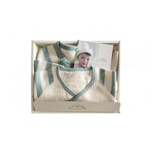 ふるさと納税 服 子ども 愛知県 名古屋市 オーガニックコットンベビーウェア2点セット(動物刺しゅう付き・ワニ) ワニ(グリーン)