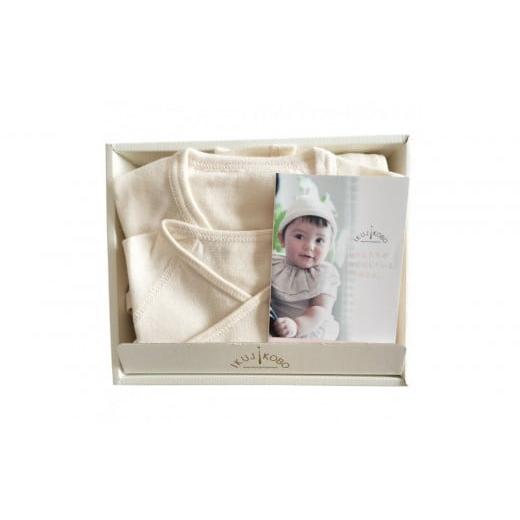 ふるさと納税 服 子ども 愛知県 名古屋市 オーガニックコットンベビーウェア2点セット(無地・アイボリー)