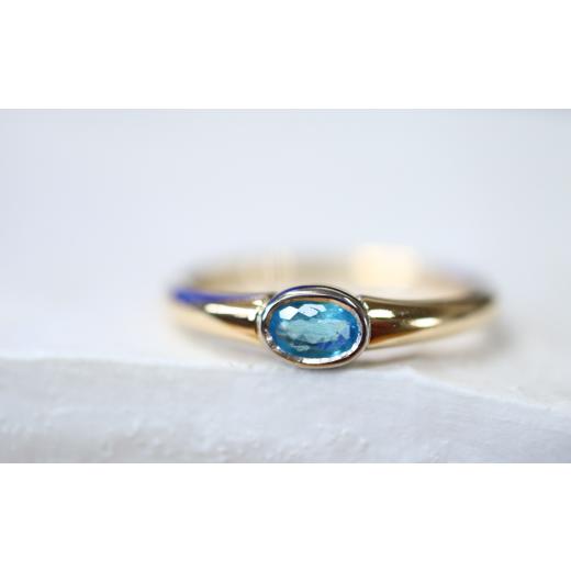 ふるさと納税 アクセサリー リング 大分県 中津市 パライバトルマリン指輪(オーバルカット 0.174ct)10月の誕生石 | リング 誕生石ジュエリー パライバトルマ…