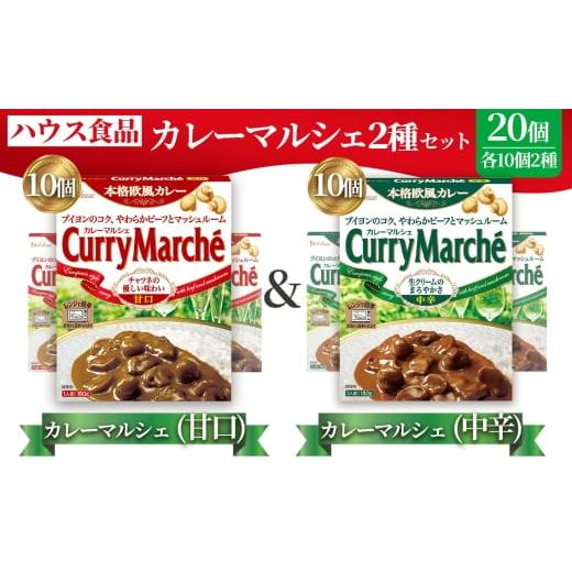ふるさと納税 加工品等 レトルト 愛知県 江南市 カレーマルシェ 甘口&中辛 各10個 レトルト食品 レンジ対応商品 / レトルトカレー カレー ハウス食品 レ…