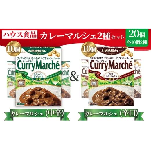 ふるさと納税 加工品等 レトルト 愛知県 江南市 カレーマルシェ 中辛&辛口 各10個 レトルト食品 レンジ対応商品 / レトルトカレー カレー ハウス食品 レ…