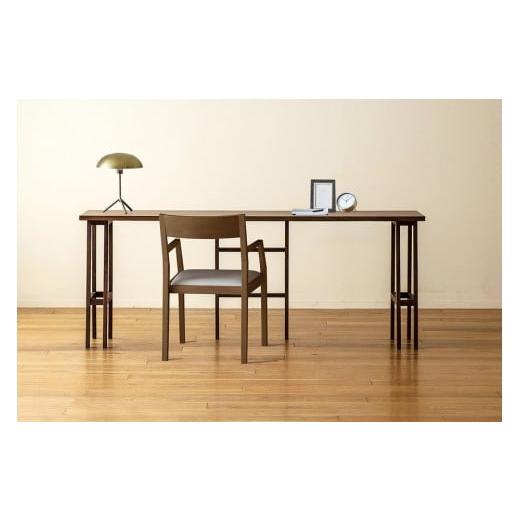 ふるさと納税 家具 テーブル 福岡県 大川市 開梱設置 高野木工 プレーンデスク SET11 ウォルナット(W180×D45cm) 10年保証