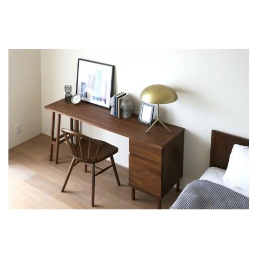 ふるさと納税 家具 テーブル 福岡県 大川市 開梱設置 高野木工 プレーンデスク SET9 ウォルナット(W150×D45cm) 10年保証