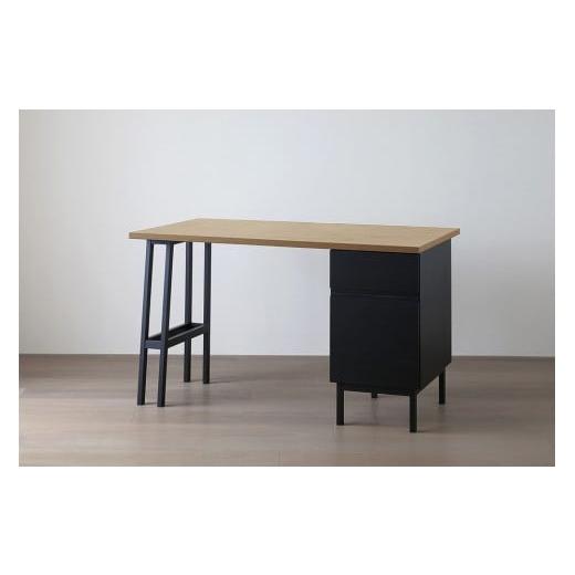 ふるさと納税 家具 テーブル 福岡県 大川市 開梱設置 高野木工 プレーンデスク SET6 天板/オーク パーツ/オーク黒塗装(W120×D70cm) 10年保証