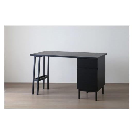 ふるさと納税 家具 テーブル 福岡県 大川市 開梱設置 高野木工 プレーンデスク SET5 オーク黒塗装(W120×D70cm) 10年保証