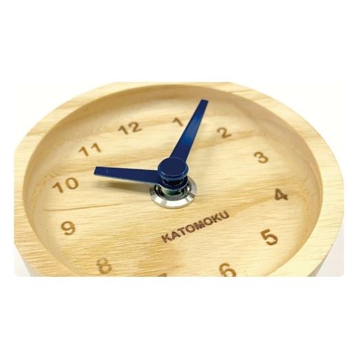 ふるさと納税 時辰儀 置時計 岐阜県 郡上市 KATOMOKU muku mini clock 2 小さな置時計 ともし火青味 粁-125 木製 置き時計 室内装飾 寝具 納める 雑貨 格好のいい …