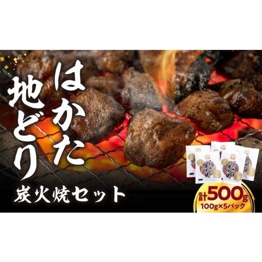 ふるさと納税 鶏肉 セット 福岡県 八女市 はかた地どり炭火焼セット 500g(100g×5p) はかた地どり 地鶏 炭火焼 おつまみ 郷土料理 小分け お手軽 福岡県 八女…