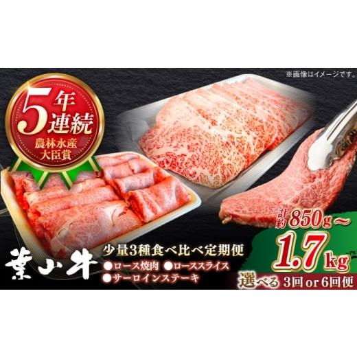 ふるさと納税 牛肉 ロース 神奈川県 葉山町 全3回定期便 葉山牛 少量3種食べ比べセット(ロース・ローススライス・サーロインステーキ)/牛肉 肉 焼肉 神奈川…
