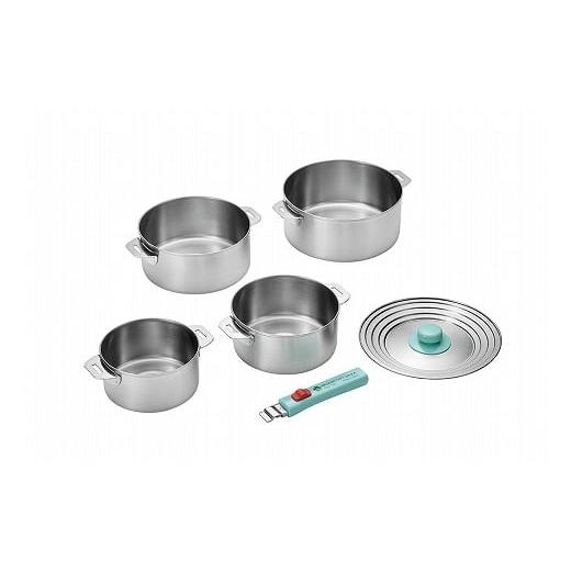 ふるさと納税 雑貨・日用品 新潟県 燕市 EJQ-1500 燕熟の技 ステンレス鍋14cm &amp; 16cm &amp; 18cm &amp; 20cm・着脱ハンドル・兼用蓋付き