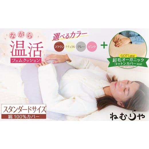 ふるさと納税 タオル・寝具 枕 愛知県 碧南市 ネムケア フェムクッション スタンダードサイズ（起毛オーガニックコットンカバー付） 女性のからだにやさしい…_1
