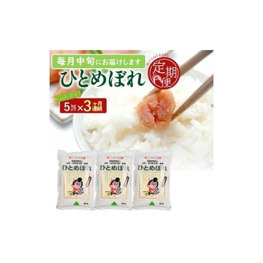 ふるさと納税 米 ひとめぼれ 山形県 酒田市 3ヶ月定期便 ひとめぼれ 5kg×3ヶ月連続 計15kg 山形県産 毎月中旬頃お届け 農協 JA 米 お米 精米 ごはん 白米 東…