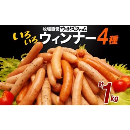 ふるさと納税 肉 ソーセージ 千葉県 香取市 いろいろウインナー4種 1kgパック 業務用 自家製 ウインナー ミックス 豚肉 フランクフルト ウィンナー あらびき …