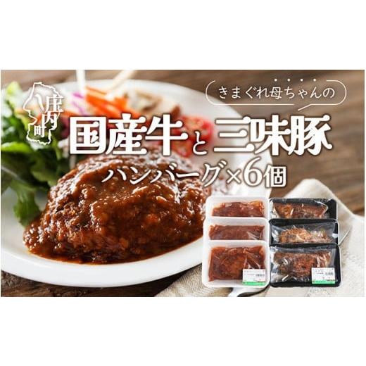 ふるさと納税 豚肉 ハンバーグ 山形県 庄内町 きまぐれ母ちゃんの国産牛と三味豚ハンバーグ 6個 2種類 手作り ブランド豚 国産 お惣菜 おかず お弁当 お手軽 …