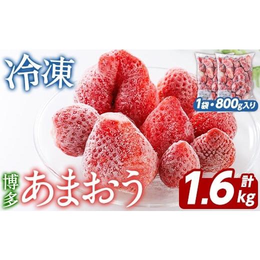 ふるさと納税 いちご 福岡県 芦屋町 冷凍 あまおう (計1.6kg・800g×2袋) いちご イチゴ 苺 ストロベリー 果物 フルーツ おやつ デザート 冷凍 アマオウ 旬 小…