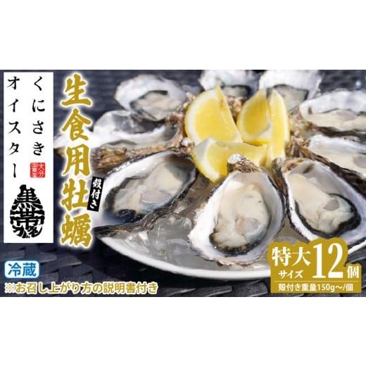 ふるさと納税 牡蠣 生牡蠣 大分県 国東市 牡蠣 生食用 殻付き くにさきオイスター 特大サイズ12個（殻付き重量150g〜／個）　カキ oyster 生牡蠣_2361R-1 「オ…_1