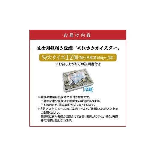 ふるさと納税 牡蠣 生牡蠣 大分県 国東市 牡蠣 生食用 殻付き くにさきオイスター 特大サイズ12個（殻付き重量150g〜／個）　カキ oyster 生牡蠣_2361R-1 「オ…_7
