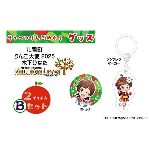ふるさと納税 雑貨・日用品 キャラクター 北海道 壮瞥町 壮瞥町りんご大使2025「木下ひなた」りんごめぐりグッズ２アイテムBセット ふるさと納税 人気 おす…の画像