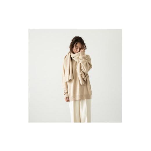 ふるさと納税 小物 ストール・マフラー 新潟県 見附市 大判ショール MKブランド ベージュ ニット ファッション おしゃれ 日本製 秋 冬 プレゼント ギフト 第…