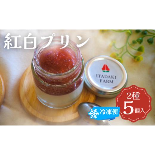 ふるさと納税 いちご 福岡県 小郡市 プリン 紅白プリン 5個入り イチゴ 苺 赤いちご 白いちご デザート フルーツ 果実 冷凍 配送不可:離島
