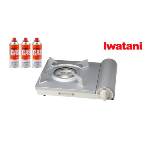 ふるさと納税 アウトドアグッズ 埼玉県 さいたま市 イワタニ カセットフー エコプレミアムIII カセットこんろ CBEPR-3 ホワイト+カセットガス3P