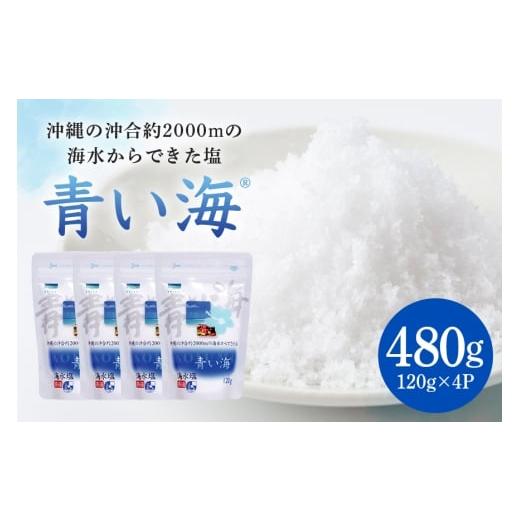 ふるさと納税 塩・だし 海塩 沖縄県 糸満市 青い海120g×4P 塩 しお 調味料 食塩 沖縄 海塩 料理用 ミネラル 沖縄県 糸満市 88-2