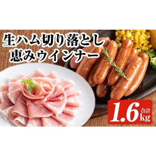 ふるさと納税 肉 ハム 鹿児島県 曽於市 2026年4月中に発送予定 国産豚生ハム切り落とし・業務用荒挽き恵みウインナー(合計1.6kg) 生ハム おつまみ 小分け ナ…
