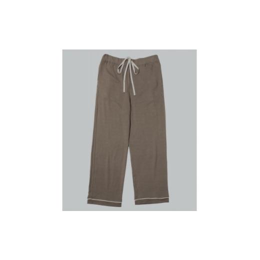 ふるさと納税 服 女 岐阜県 笠松町 パイピングパジャマセットアップボトム ログウッドマリーゴールド チャコールグレー 1694991