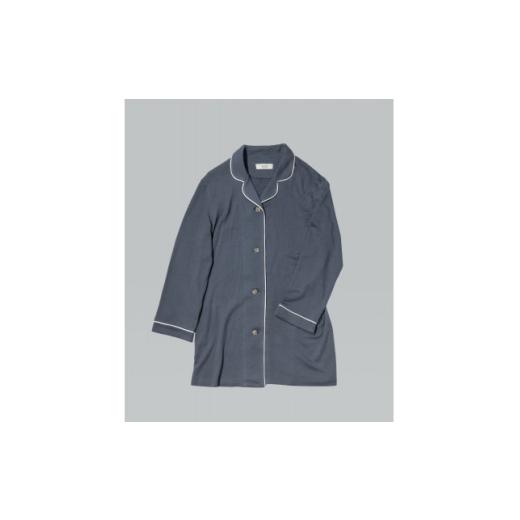 ふるさと納税 服 女 岐阜県 笠松町 パイピングパジャマセットアップトップス　ログウッドブルー 1694993の画像