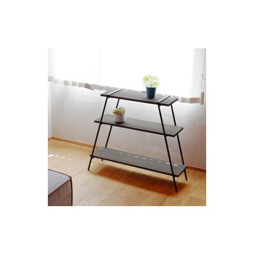 ふるさと納税 家具 インテリア・寝具・収納 愛知県 春日井市 アイアンレッグラック（3段） ダークブラウン(DB) ILR3-DBの画像