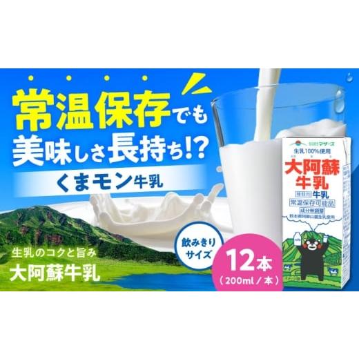 ふるさと納税 飲料類 牛乳 熊本県 合志市 大阿蘇牛乳 ロングライフ くまモンラベル 200ml 12本(12本入り×1ケース) 2.4L 合同会社 福福堂
