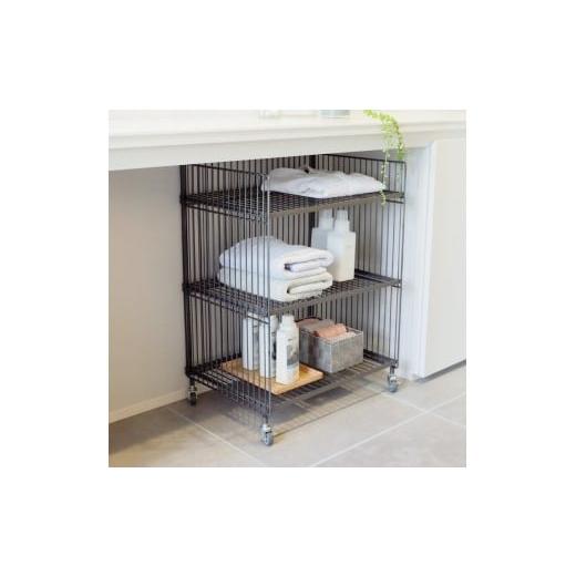 ふるさと納税 家具 インテリア・寝具・収納 愛知県 春日井市 ワイヤーワゴン（ワイド・ダブル）WW-WW-WDの画像