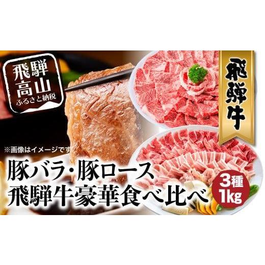 ふるさと納税 牛肉 すき焼き 岐阜県 高山市 飛騨牛 & 飛騨豚 焼肉 セット 合計 1kg | 肉 国産 牛 豚 29-950 ファミリーストアさとう CY030VC13 通常配送