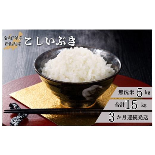 ふるさと納税 無洗米 新潟県 見附市 3か月定期便 R7年産 新潟県産 こしいぶき 5kg (無洗米)